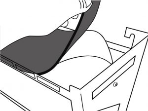 remove protective paper from approach shelf installation
